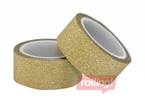 Лента самоклеящийся, золотого цвета, 15мм х 3м, 2 шт.