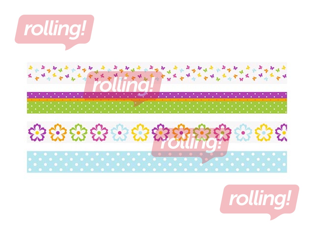 Līmlente Heyda, Spring, Flowers, papīra, dažādas krāsas, 15mm x 5m