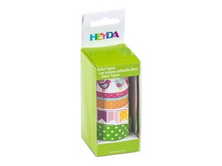 Adhesive tape Heyda, Spring, Birds, paper, assorted colors, 15mm x 5m