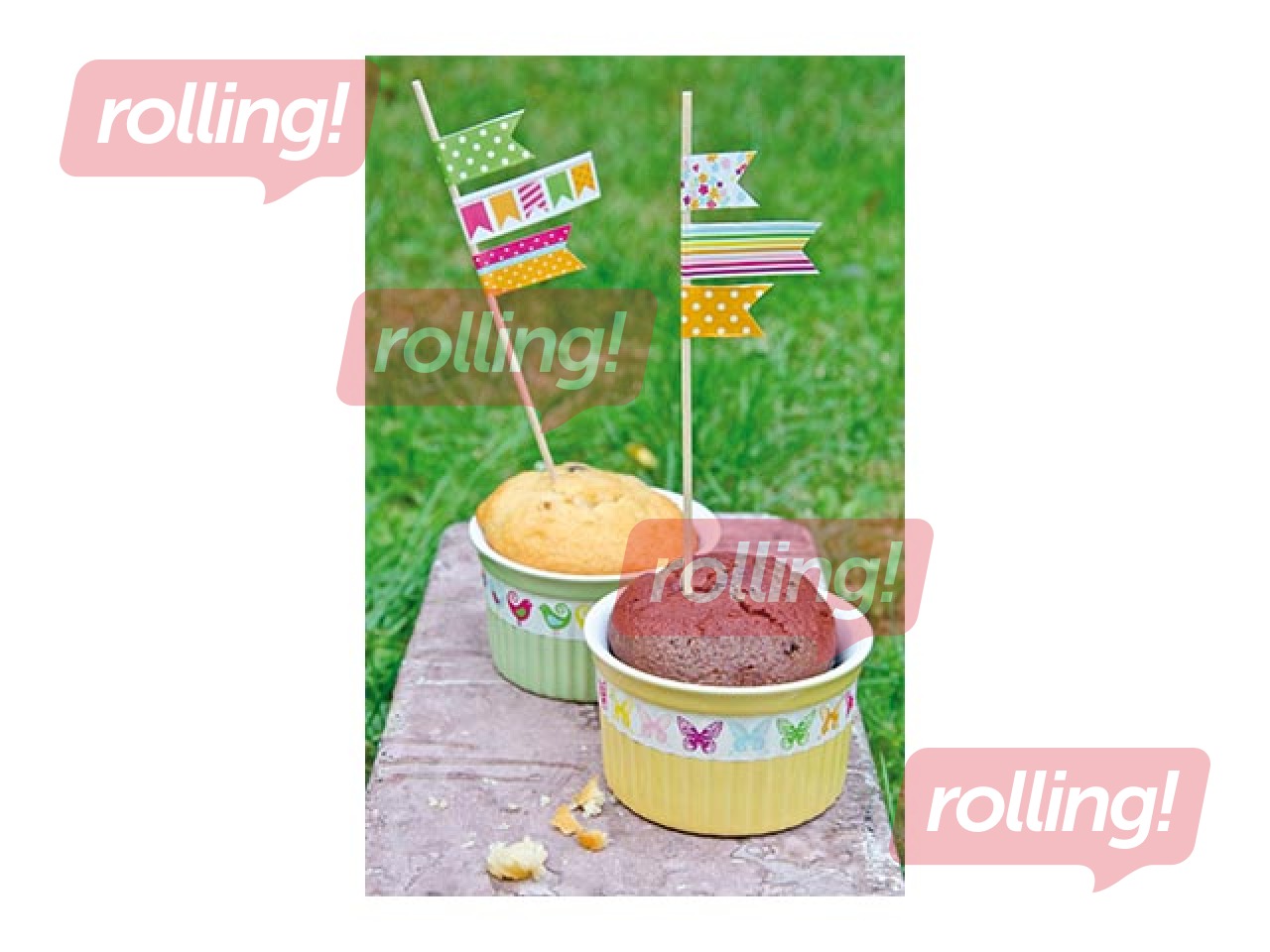 Līmlente Heyda, Spring, Butterflies, papīra, dažādas krāsas, 15mm x 5m