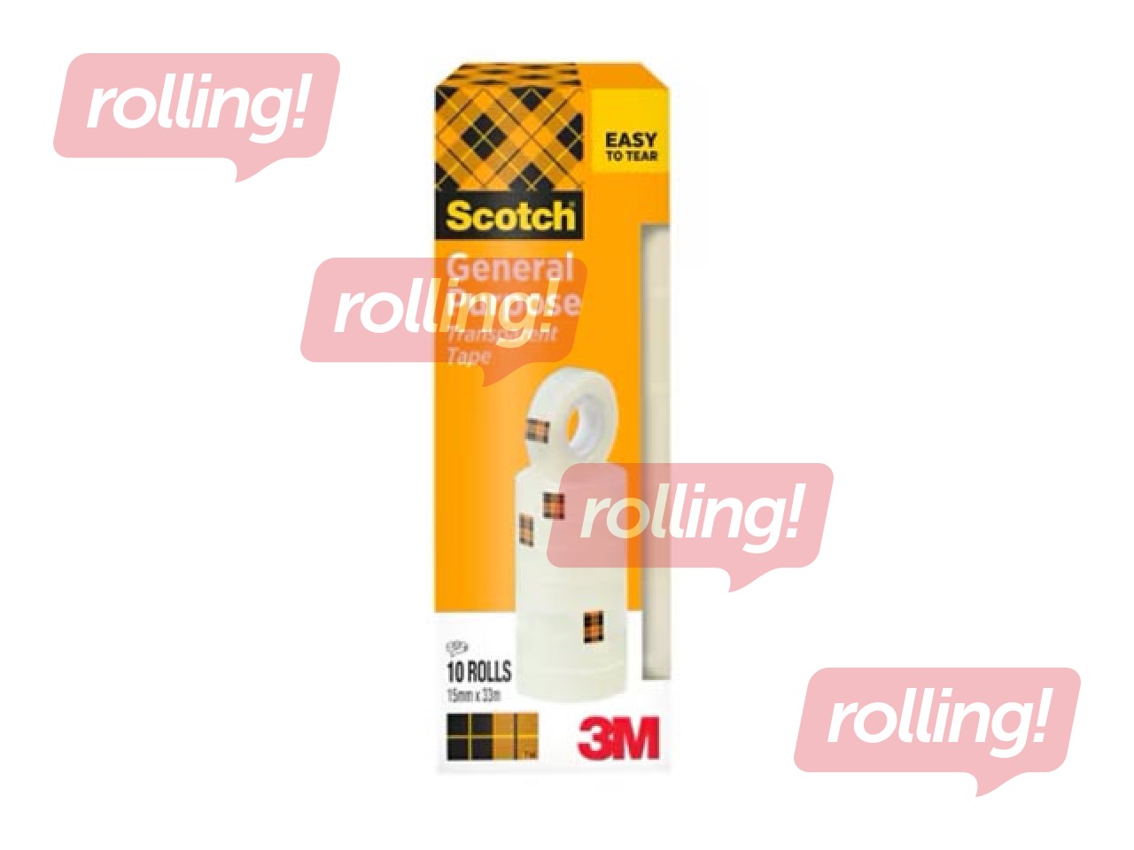 Līmlente 3M Scotch 508, 15mmx33m, caurspīdīga, 10 gab.