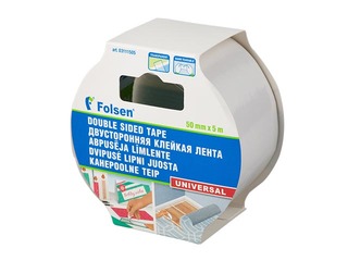 Universal double-sided tape Folsen, PP, transparent, 50mm x 5m