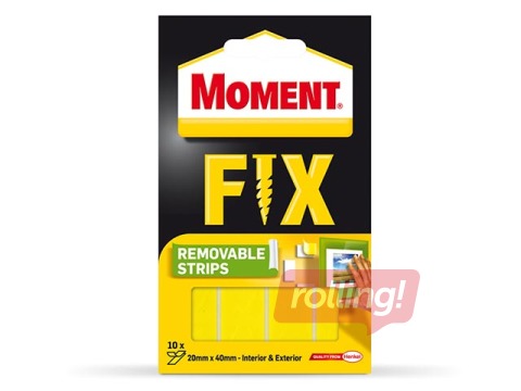 Montaažiribad, eemaldatavad Moment, 20x40mm, 10 tk.