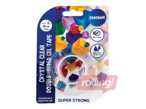 Līmlente abpusēja Centrum, gēla, 18mm x 1m