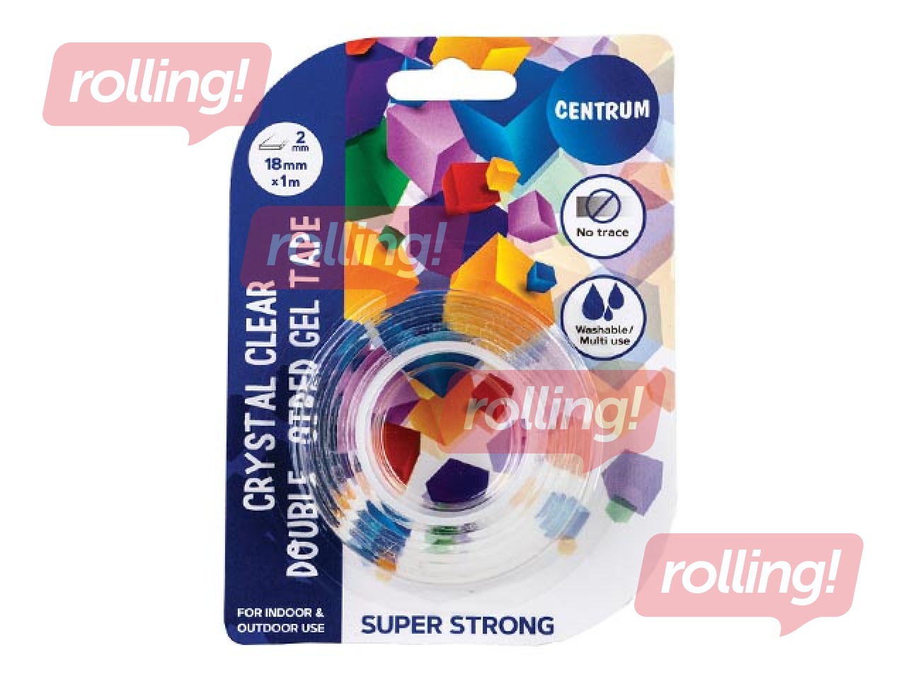Līmlente abpusēja Centrum, gēla, 18mm x 1m