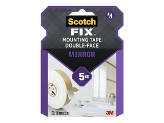 Adhesive tape, double sided 3M Scotch, Bath & Mirror, 19mm x 5m