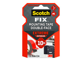Double-sided mounting tape, Scotch Extreme, transparent, 19mm x 1.5m