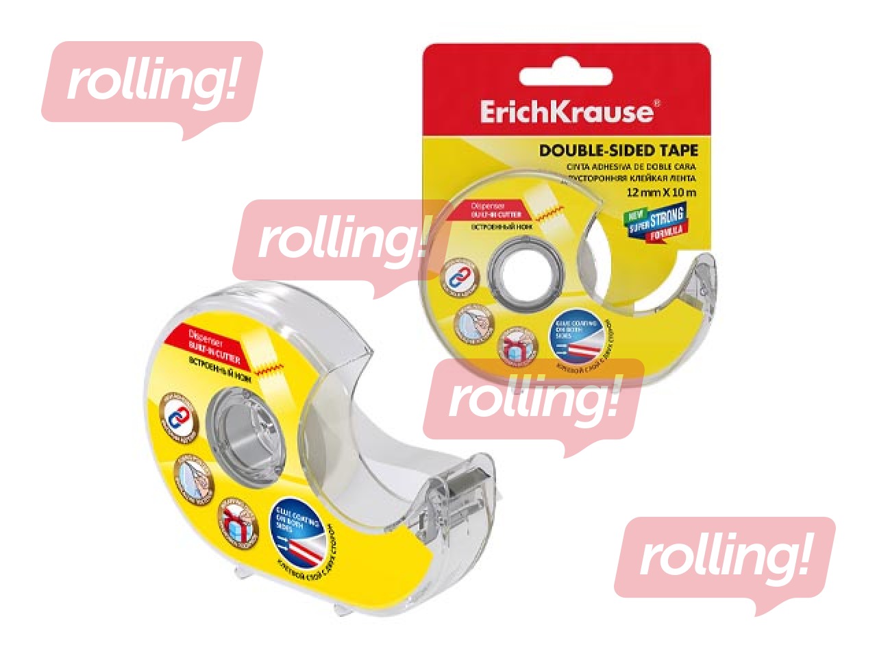Double-sided tape ErichKrause, 12mm x 10m