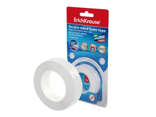 Двусторонний вспененный скотч ErichKrause, 15мм x 2м