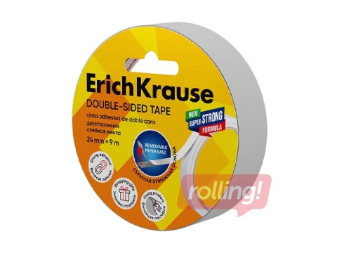 Двусторонний скотч ErichKrause, 24мм x 9м