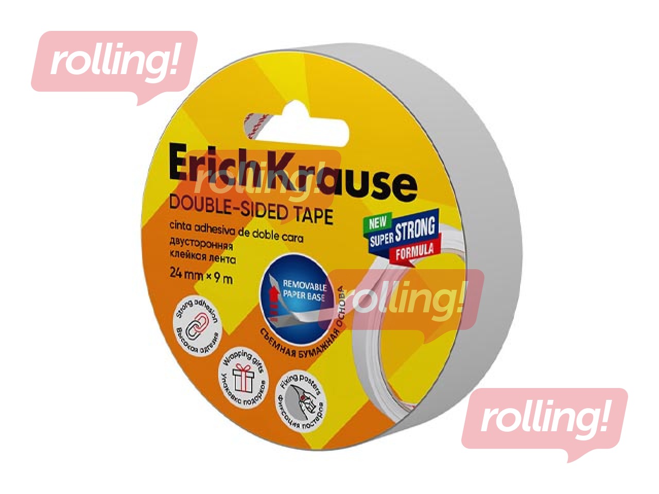 Двусторонний скотч ErichKrause, 24мм x 9м