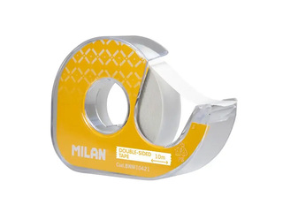 Abpusējā līmlente ar turētāju Milan, caurspīdīga, 15mm x 10m