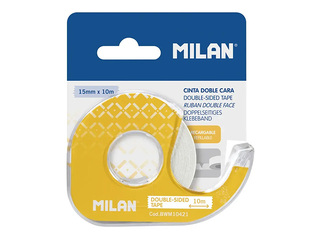 Kahepoolne kleeplint hoidikuga Milan, läbipaistev, 15mm x 10m