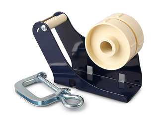 Tape dispenser, attachable to desk