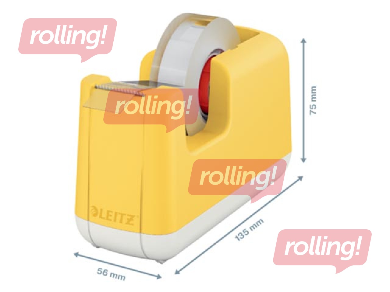 Līmlentes turētājs Leitz Cosy ar līmlenti, dzeltens