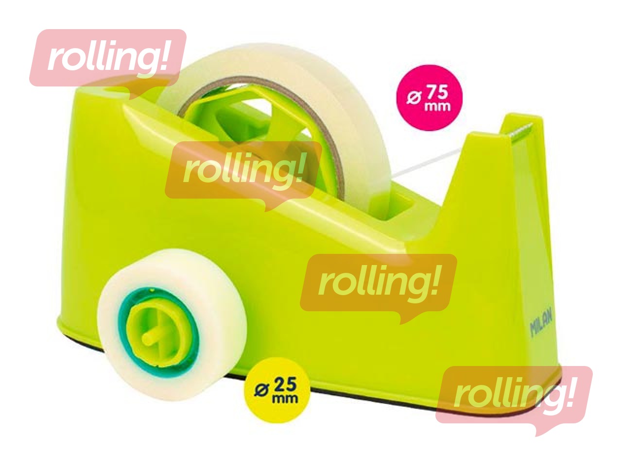 Līmlentes turētājs Milan, dubultais, dzeltens