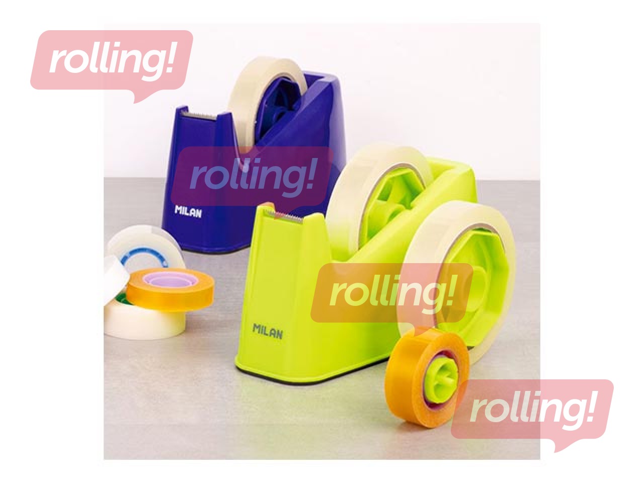 Līmlentes turētājs Milan, dubultais, dzeltens