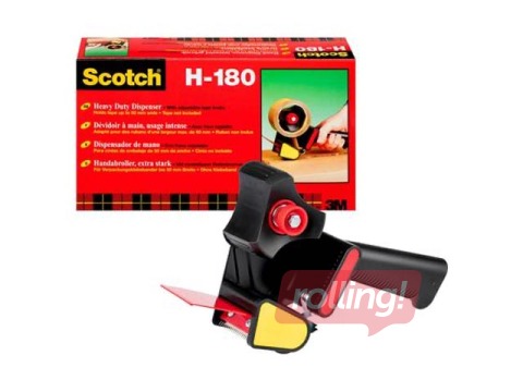 Держатель для скотча Scotch H-180, черный/красный