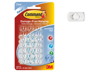 Command Decorating Clips, transparent