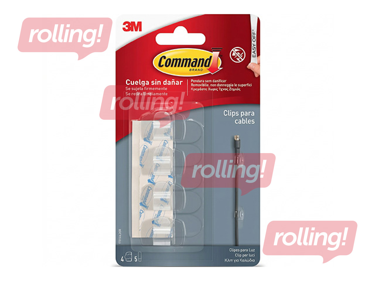 Command hooks for indoors, clear