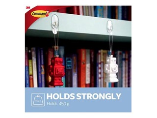 Command Hooks with adhesive strips S 17092, transparent