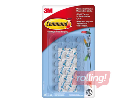 Āķīši Command dekorēšanai, 17026, caurspīdīgi, 40 āķi