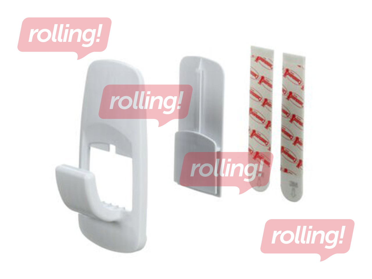 Command Jumbo Hook, plastic, adhesive, white