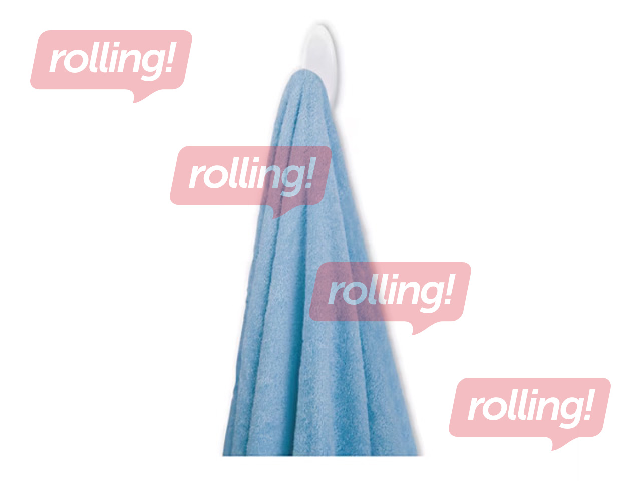 Command Bath Large Towel Hook, plastic, adhesive, white