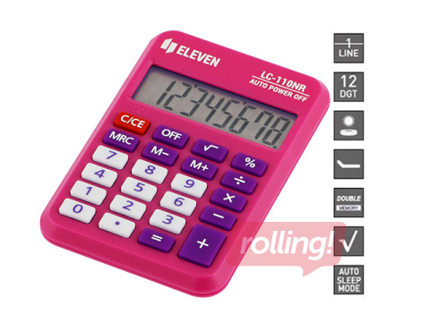 Calculator Eleven LC110NR-PK, pink