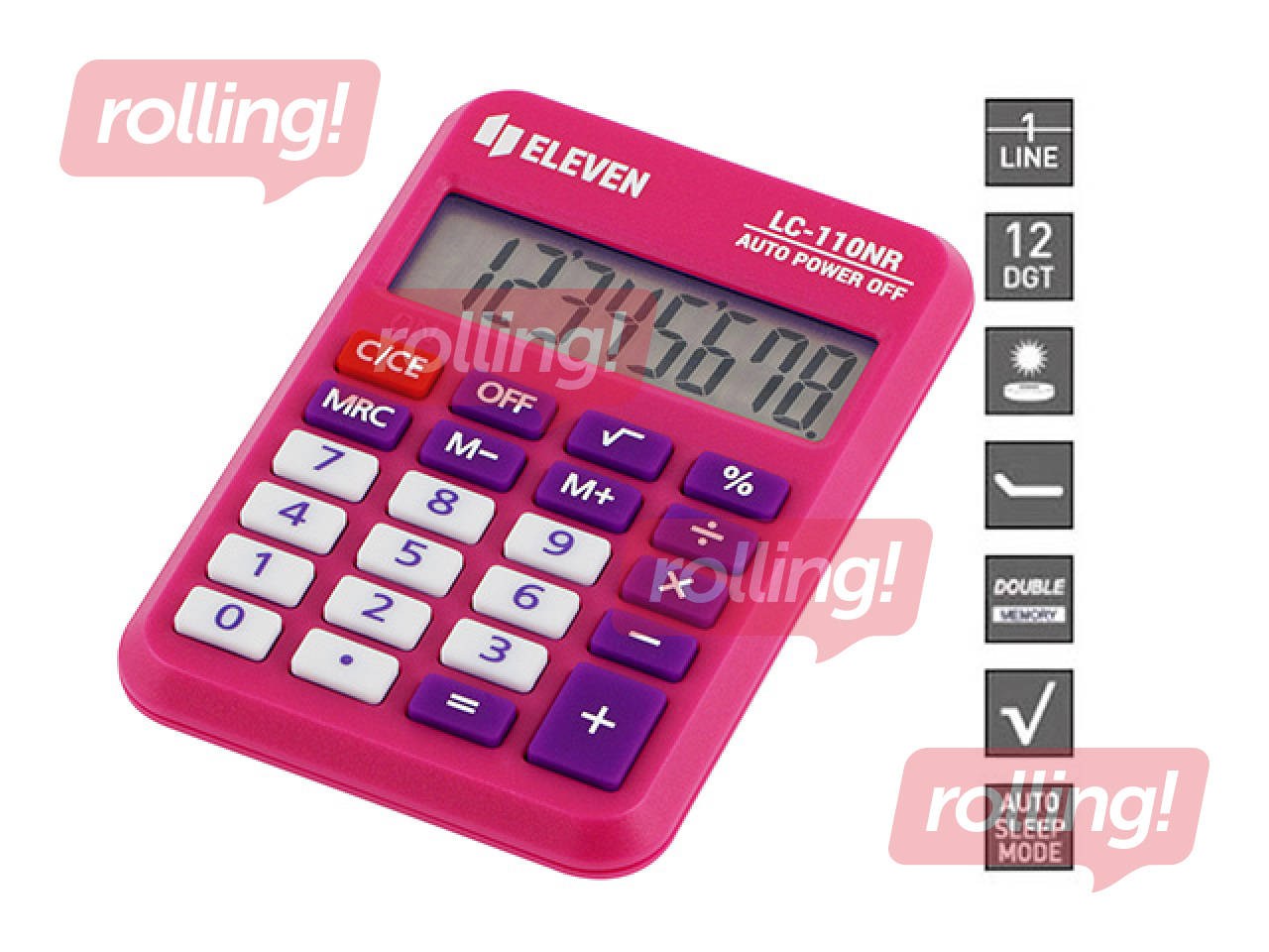 Calculator Eleven LC110NR-PK, pink