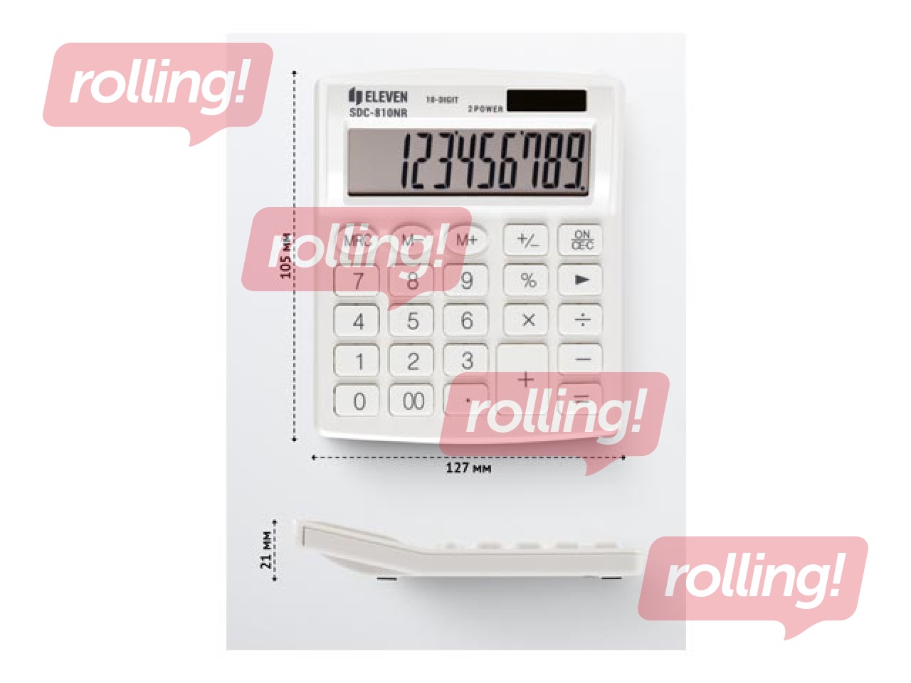 Calculator Eleven SDC-810NRWHE, white