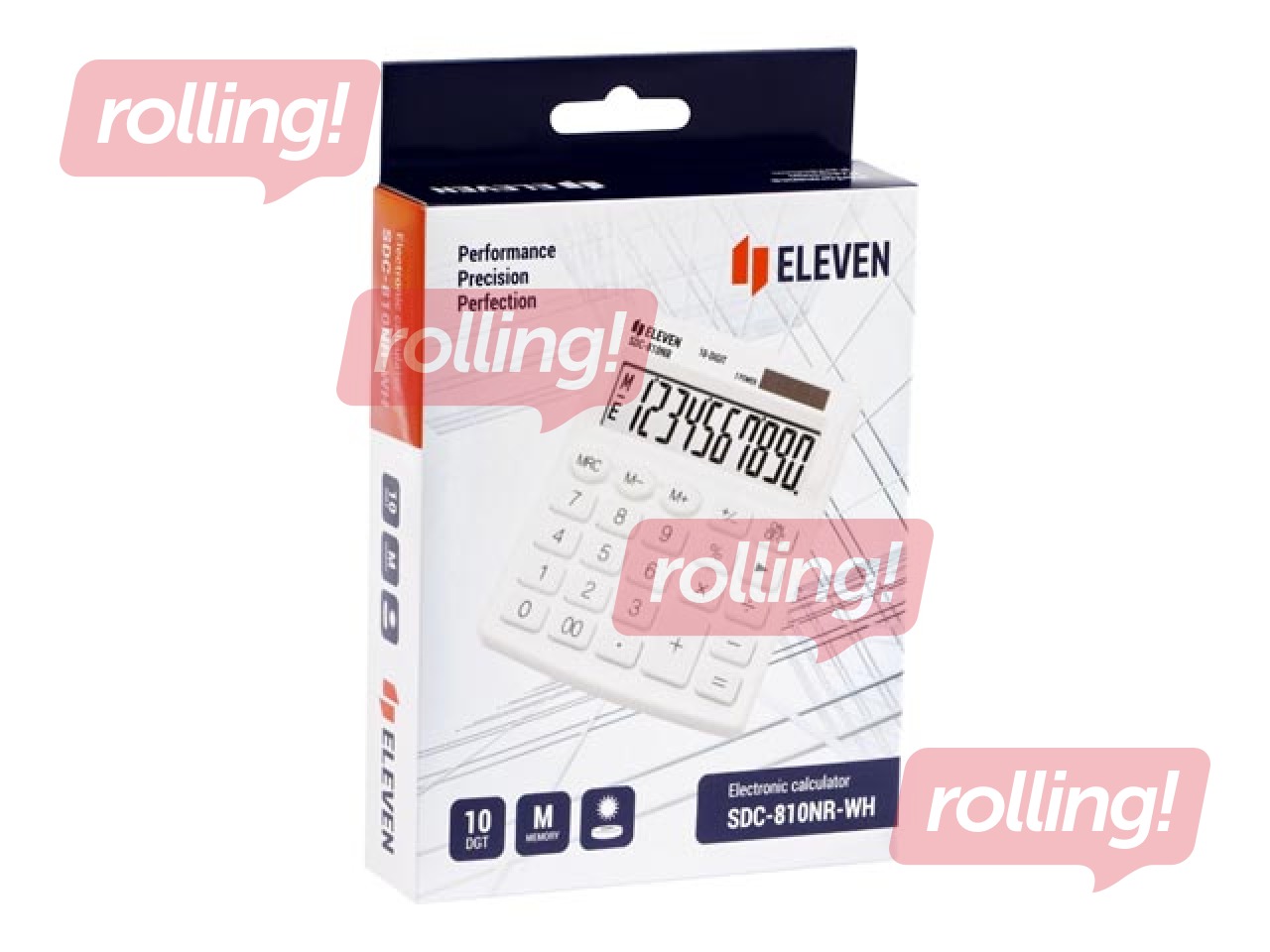 Kalkulators Eleven SDC-810NRWHE, balts