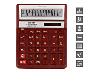 Kalkulaator Eleven SDC-888 XRD, punane