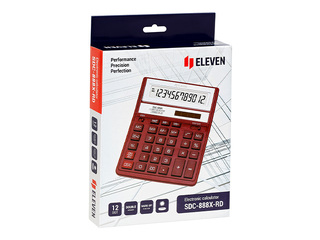 Kalkulators Eleven SDC-888 XRD, sarkans