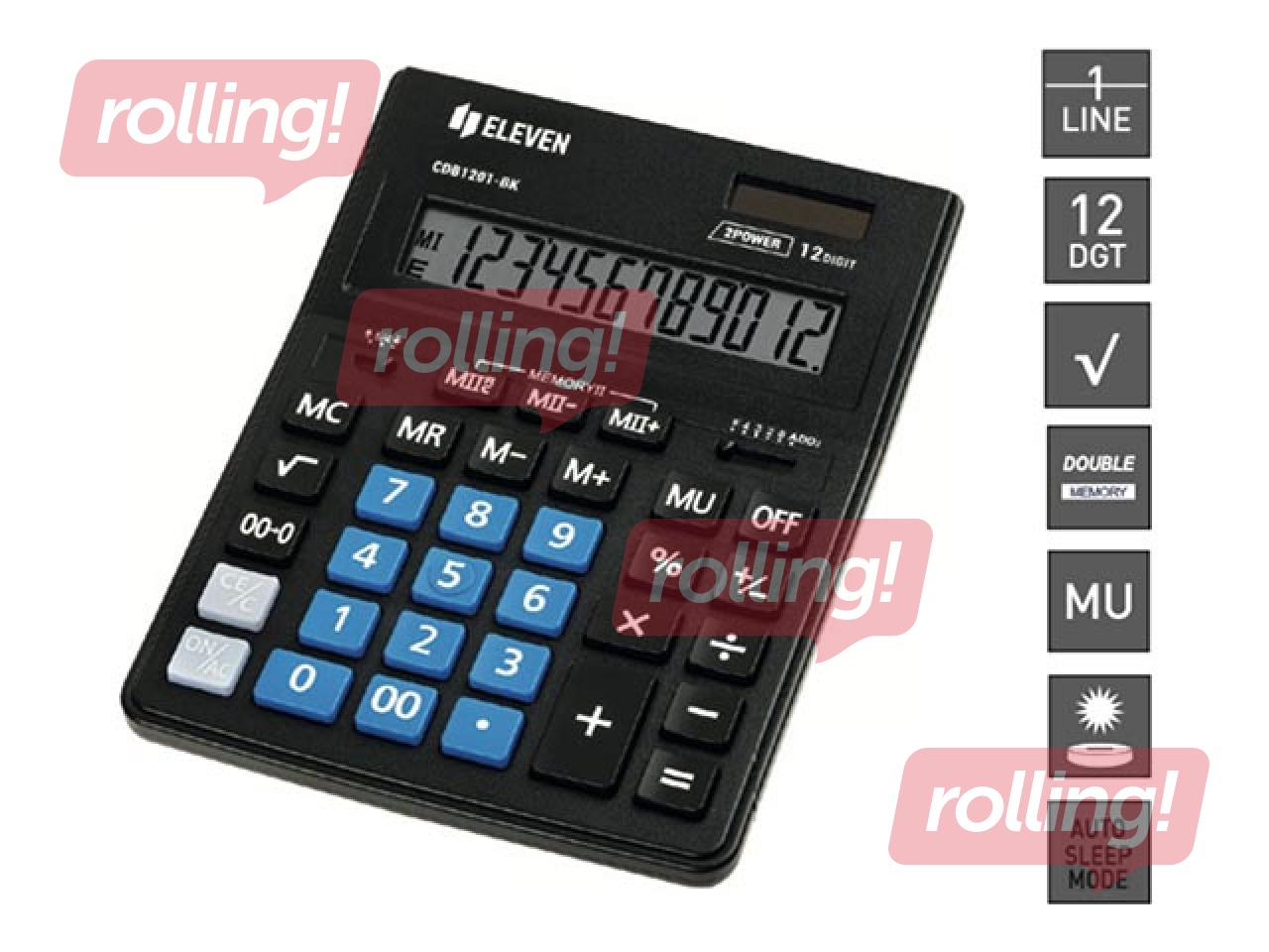 Calculator Eleven CDB-1201BK/BL