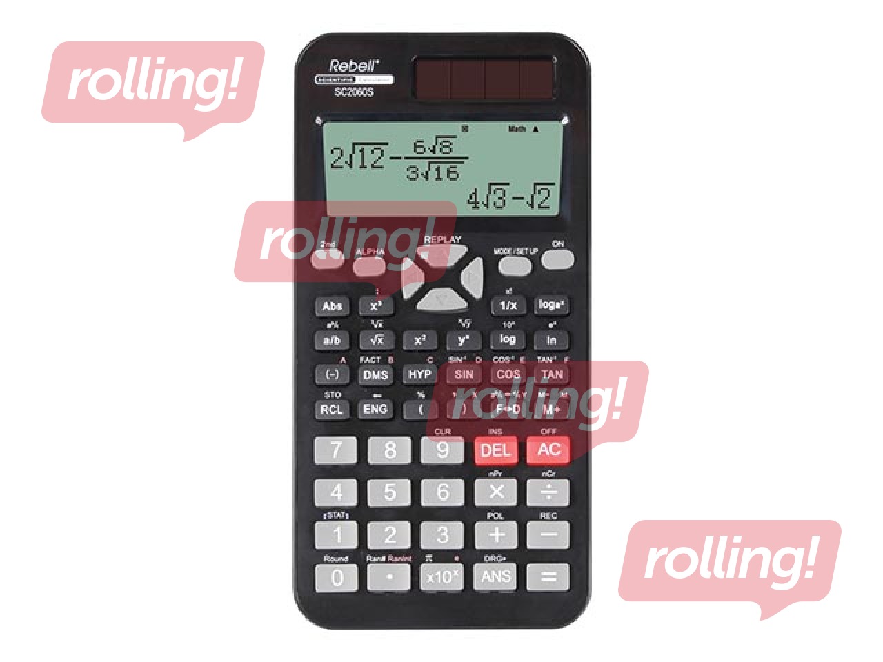 Kalkulators Rebell SC2060S, 252 funkcijas, melns