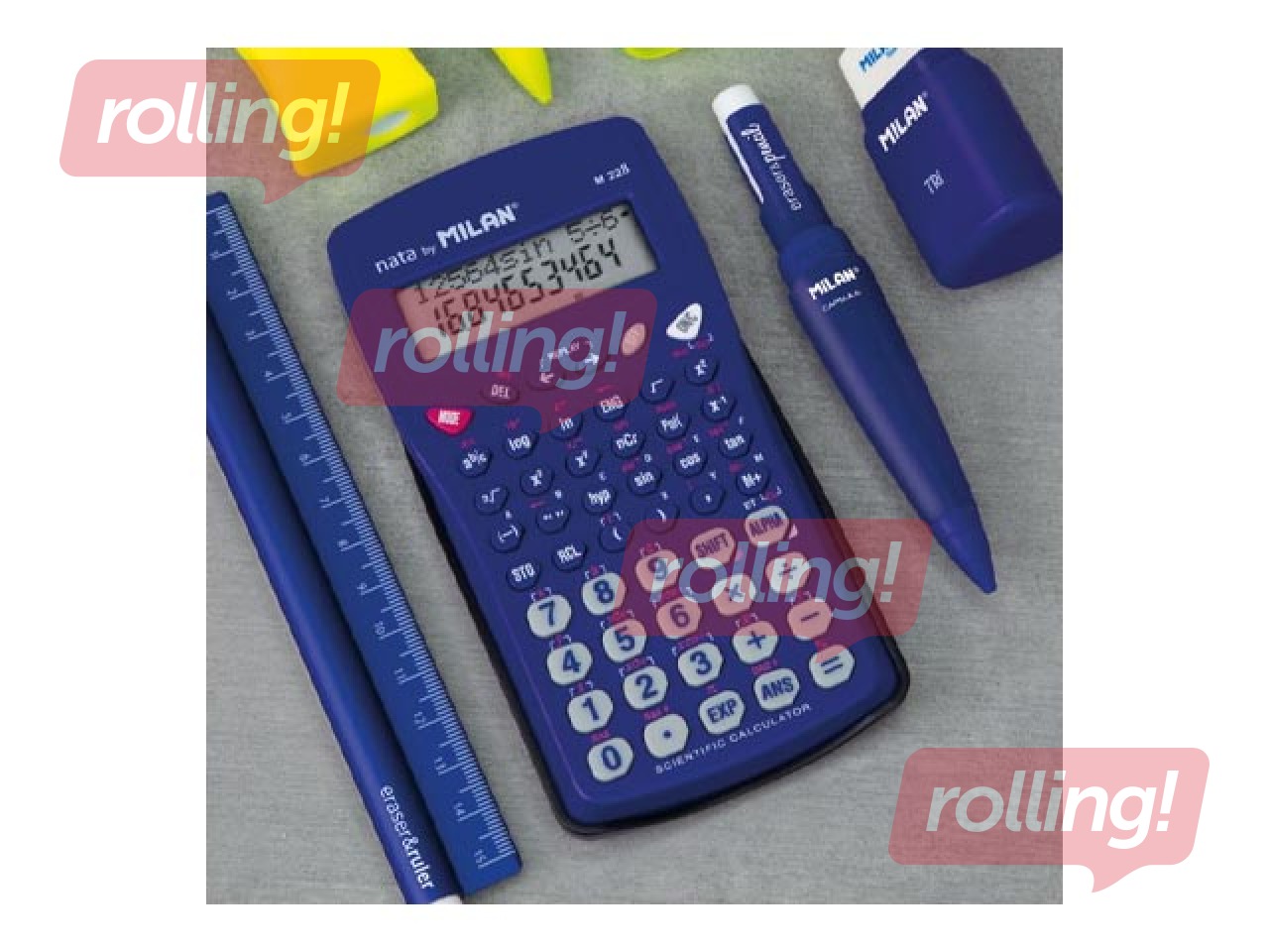 Kalkulators Milan, M228 Acid, 228 funkcijas, zils