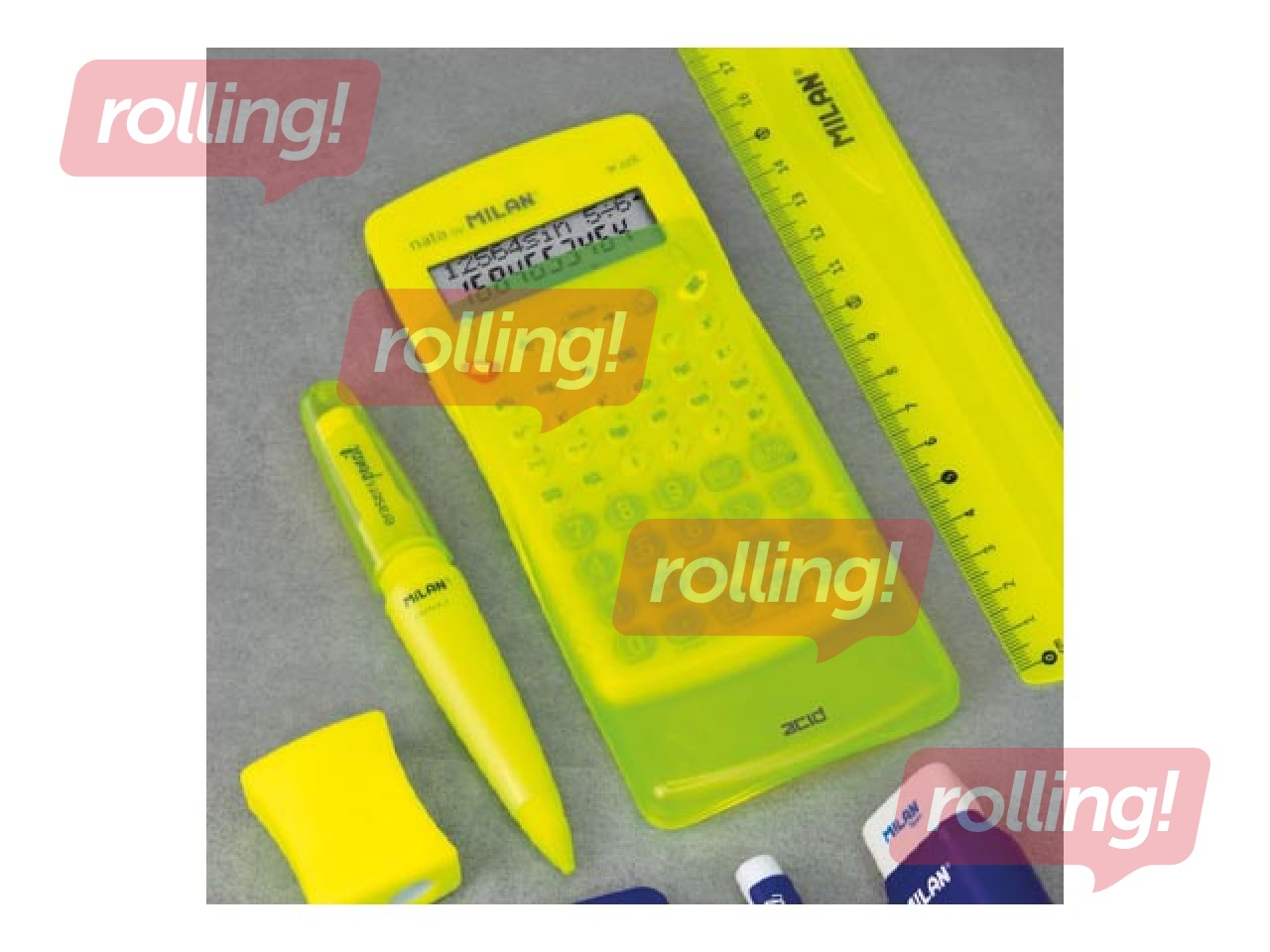 Kalkulators Milan, M228 Acid, 228 funkcijas, dzeltens