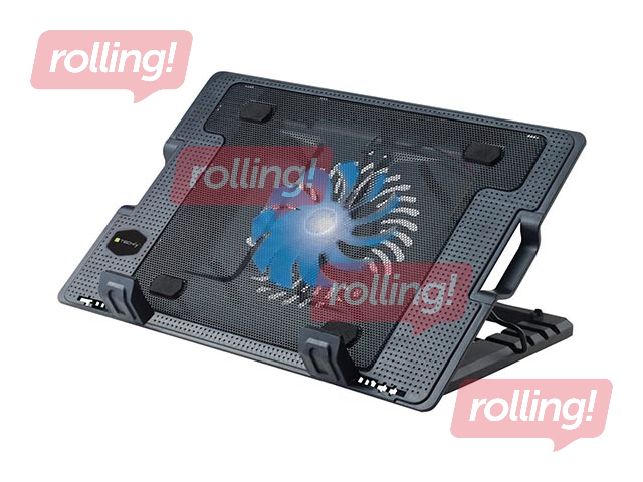 Portatīvā datora dzesēšanas paliktnis ar regulējamu augstumu Techly, līdz 17.3