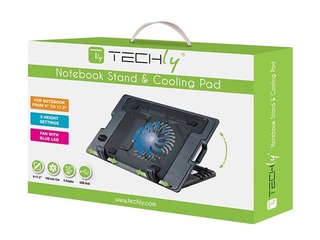 Portatīvā datora dzesēšanas paliktnis ar regulējamu augstumu Techly, līdz 17.3