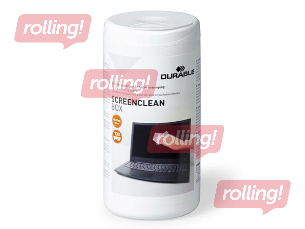 Monitoru tīrīšanas salvetes Durable, 100 gab.