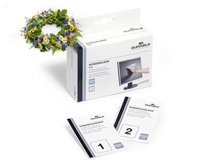Monitora tīrīšanas komplekts DURABLE Screenclean Duo, 10 gab./pack. +Līgo dāvana!
