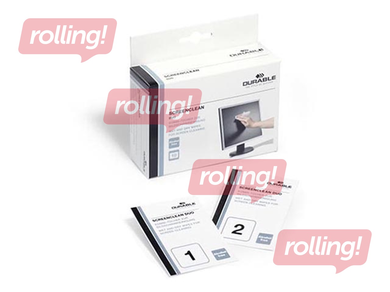 Screen Cleaning Wipes DURABLE Screenclean Duo, 10 pcs./pack.