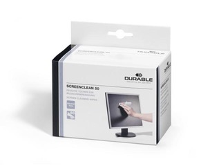 Monitoru tīrīšanas komplekts DURABLE Screenclean, 50 gab.