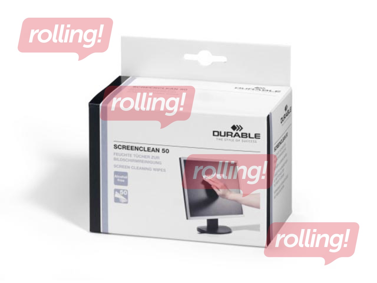 Monitoru tīrīšanas komplekts DURABLE Screenclean, 50 gab.