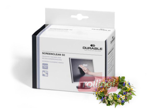 Monitoru tīrīšanas komplekts DURABLE Screenclean, 50 gab. +Līgo dāvana!