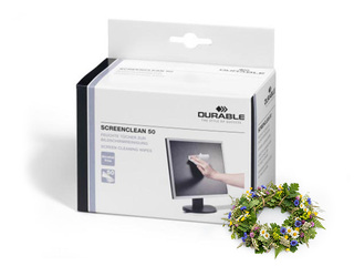 Monitoru tīrīšanas komplekts DURABLE Screenclean, 50 gab. +Līgo dāvana!