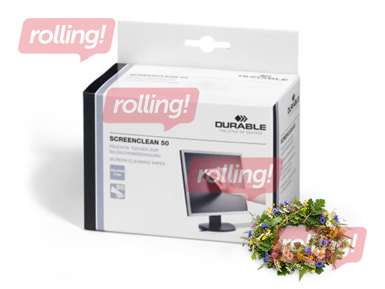 Monitoru tīrīšanas komplekts DURABLE Screenclean, 50 gab. +Līgo dāvana!