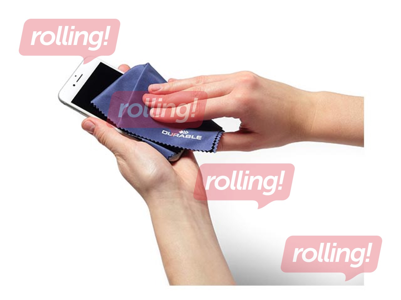 Салфетка тканевая Durable Techclean, из микрофибры, 200х200мм