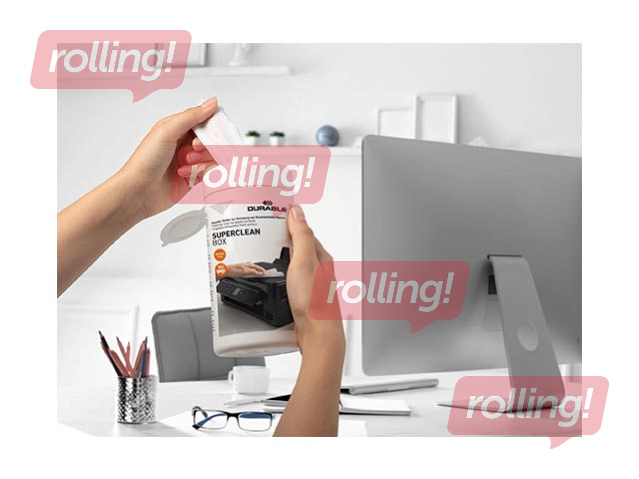 Biroja tehnikas tīrīšanas salvetes Durable, 100 gab.